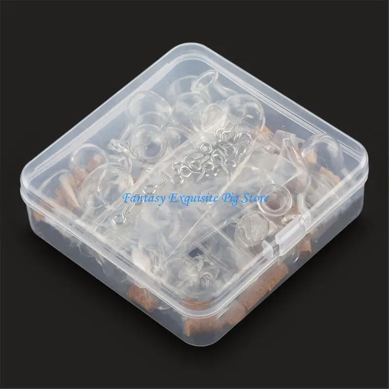 30 عبوة من الزجاجات الزجاجية الصغيرة المعلقة من الزجاجات الفريدة من نوعها، زجاجات زجاجية مناسبة للحرف اليدوية والمجوهرات #2