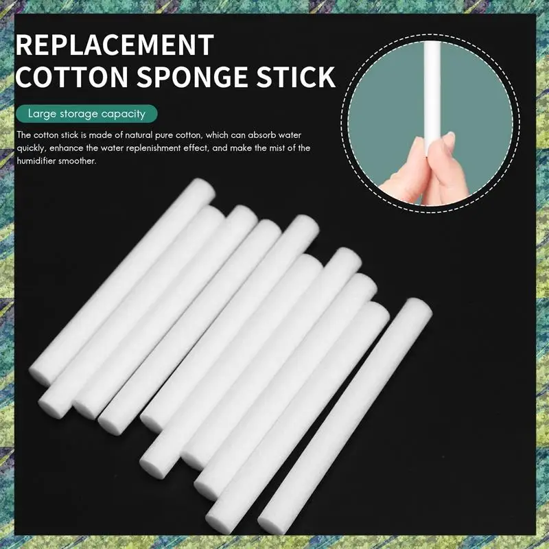 Nana 10Pcs/Pack Humidifier Filter Replacement Cotton Sponge Stick For Usb Humidifier Aroma Diffuser Mist Maker Air Humidifier