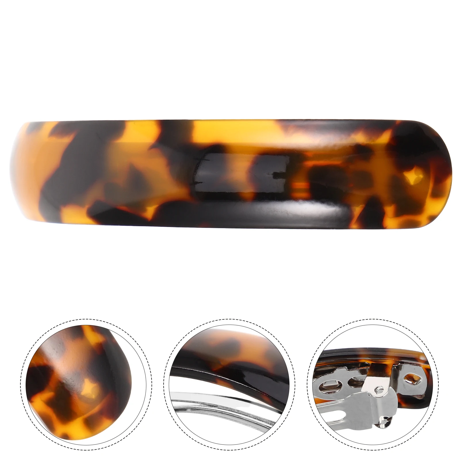 

Spring Hair Clips Bobby Pins for Women Barrettes Decorative Leopard Print Claw Clip Set Thin Hair Updos Durable Easy