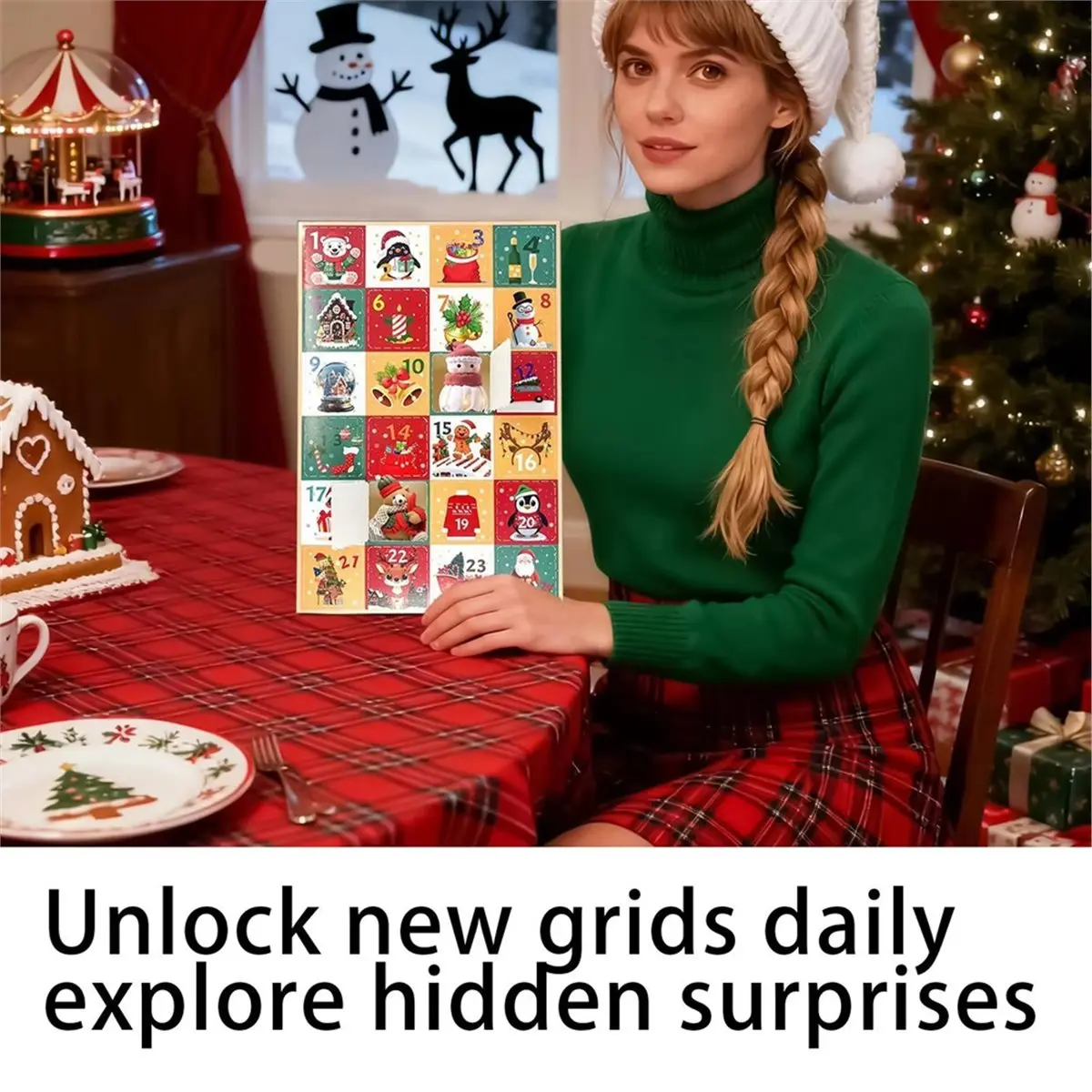 

AT16 Count Down Calendars 5 Pieces Festive Empty Box 24 Days Countdown Set for Activities Gathering Festival Holiday Party