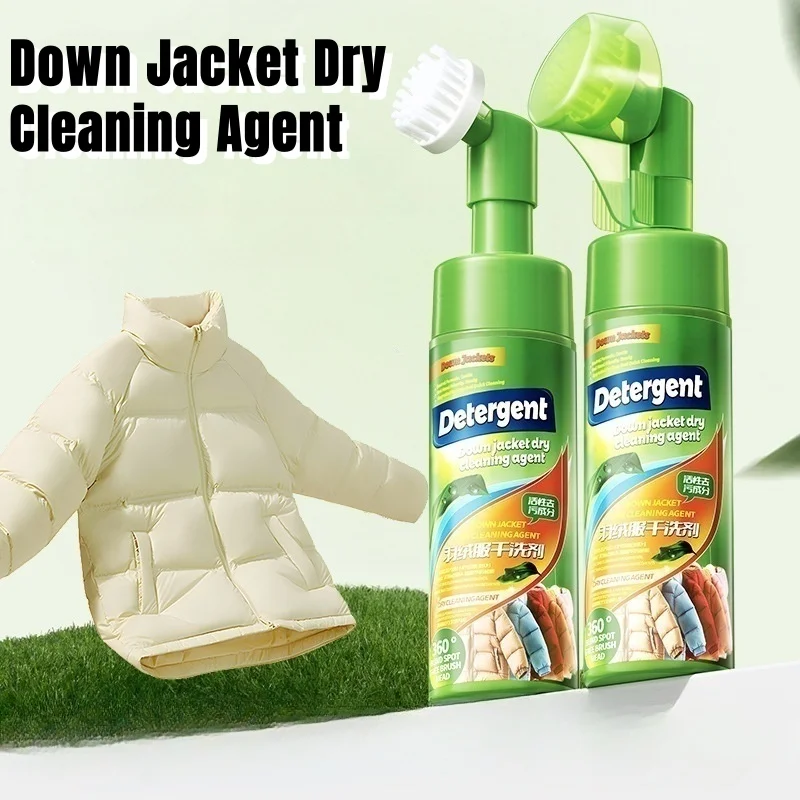 Down Jacket Dry Cleaning Spray Downwear Detergent Agent Dry Cleaner Oil Stain Remover Down Jacket Clothing Foam Cleaning Liquid