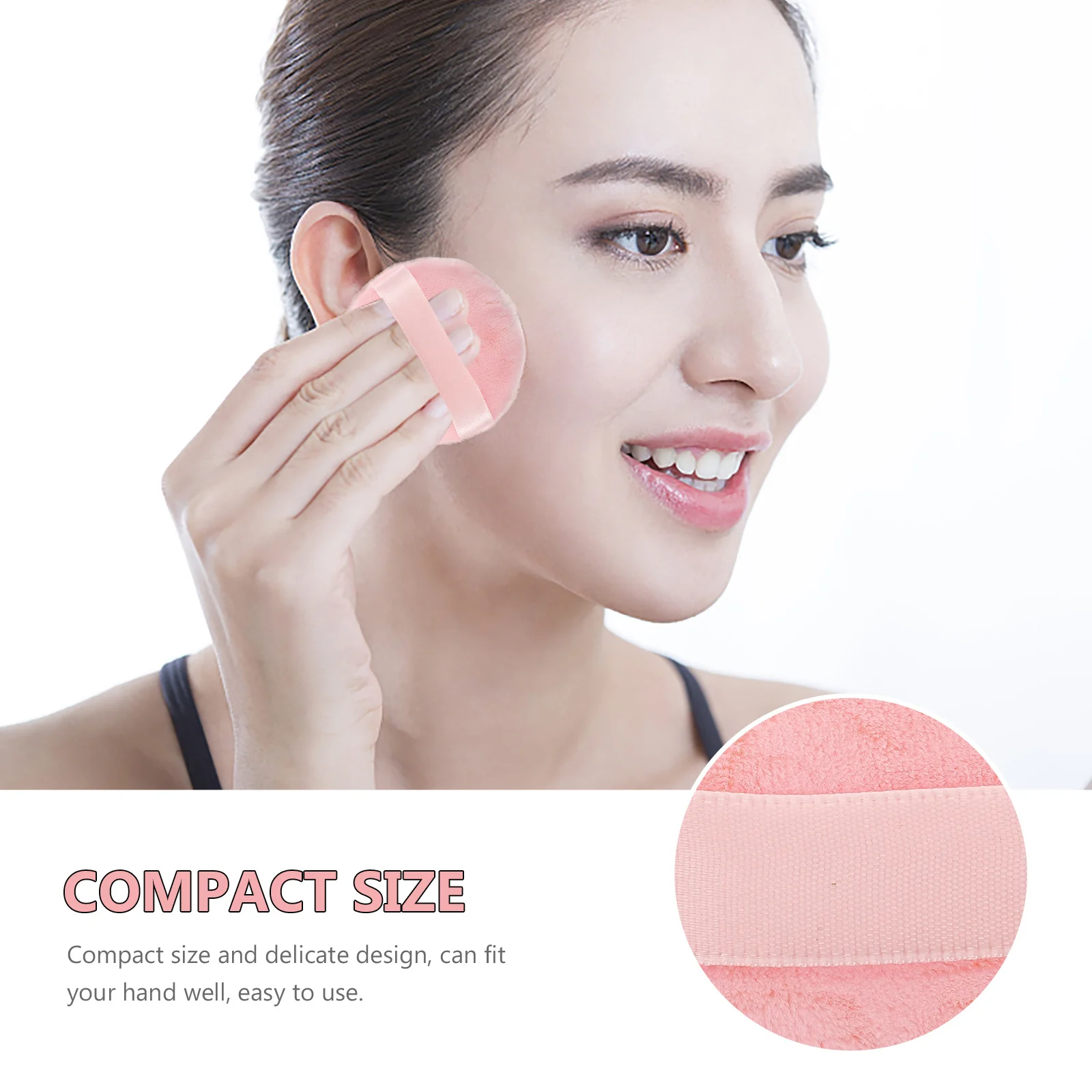 

2 Pcs Powder Puff Make up Sponges Loose for Face Cushion Cotton Pads Pressed Translucent Miss