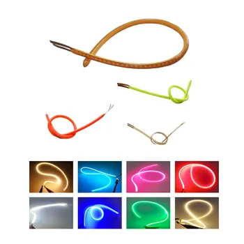 פילמנט גמיש LED DC3V 25/80/110/128/190/300MM נורת אדיסון חיובית שלילית עם קצה זהה חלקי נורת דיודה דקורטיבית DIY