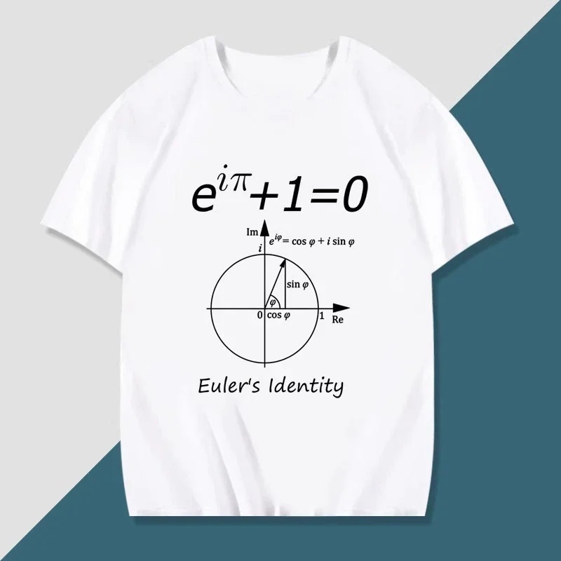 Physics, Chemistry, and Mathematics Euler-Fourier Formula Printed T-shirt, Versatile Loose-fitting T-shirt for Summer.women Y2K
