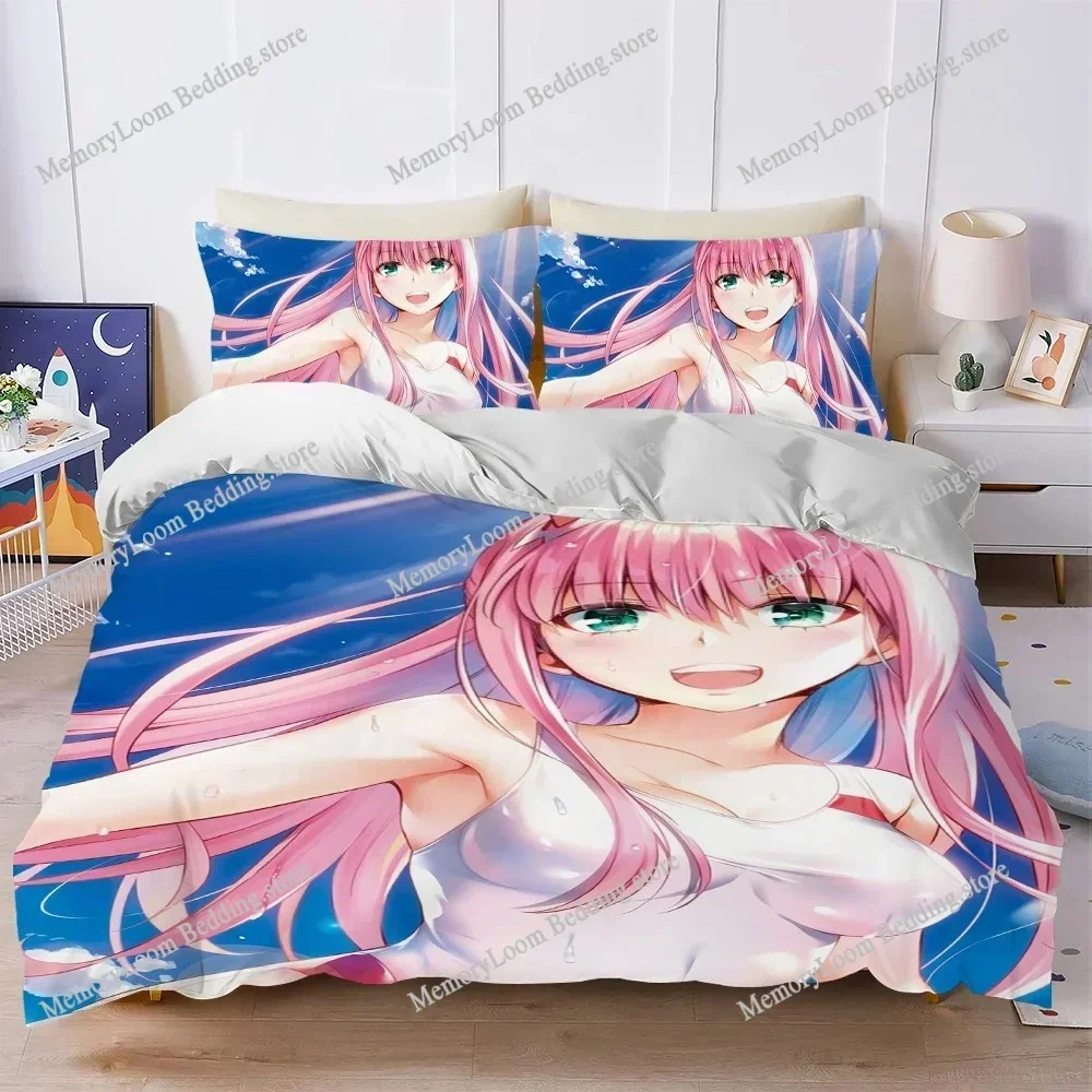 D-Darling in the F-Franxx Zero Two Duvet Cover Set Bedding Soft Laundry Cotton Bed Four Seasons Student Dormitory Home Textile02
