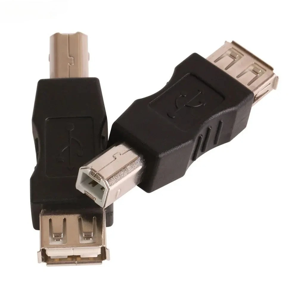 1000pcs/lot USB 2.0 A Female to USB B Male Printer Converter Connector Plug Adapter