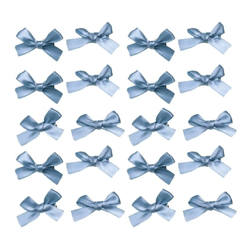 

20Pcs Bowknot Pendent Hair Clip Hairpin with Ribbon Bow Decoration Colorful Hair Barrettes for Girls Y2k Ornament 15UB