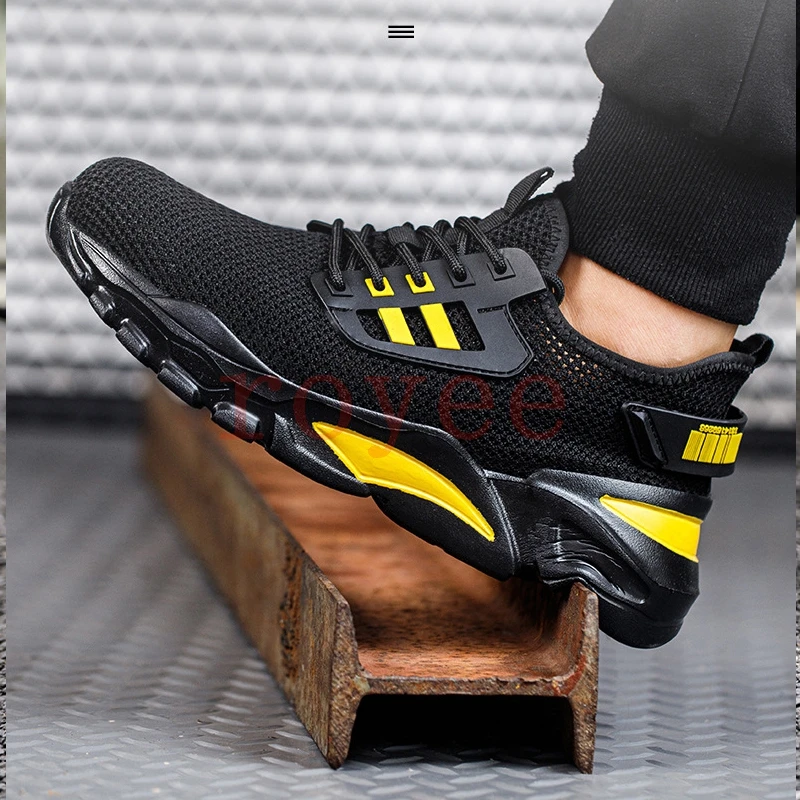 2024 Work Safety Shoes Men Black Shoes Safety Boots for Men Indestructible Work Sneakers Protective Steel Toe Shoe zapatos mujer