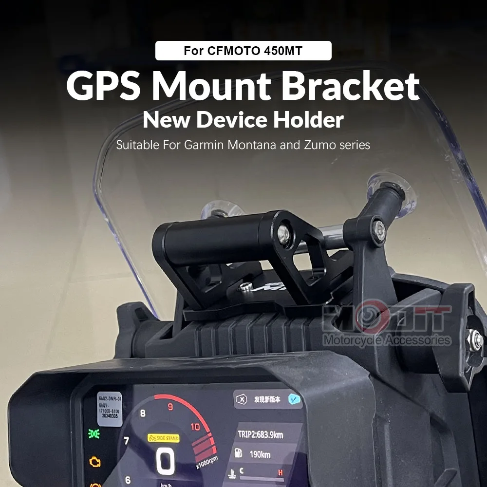 For CFMOTO 450MT 450 MT 2024- Motorcycle Stand GPS Mount Bracket Mobile Phone Navigation CNC Aluminum Driving Recorder Holder