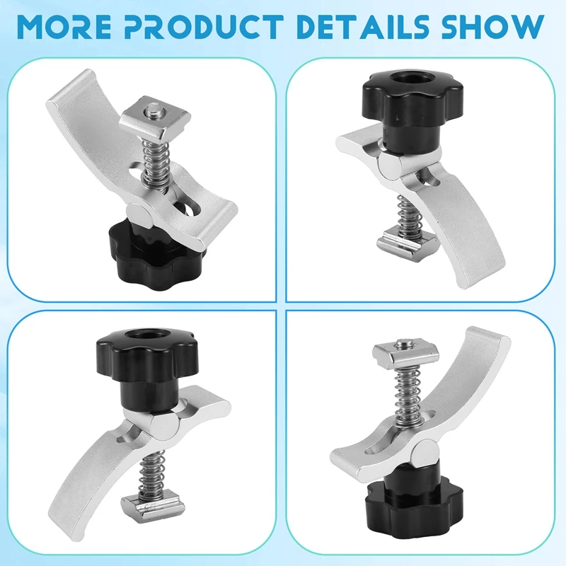 PORK-2PCS T-Track Mini Hold Down Clamp Kit, Compatible With 3018 CNC Router Machines, 3018-PRO/ 3018-Prover/ MX3