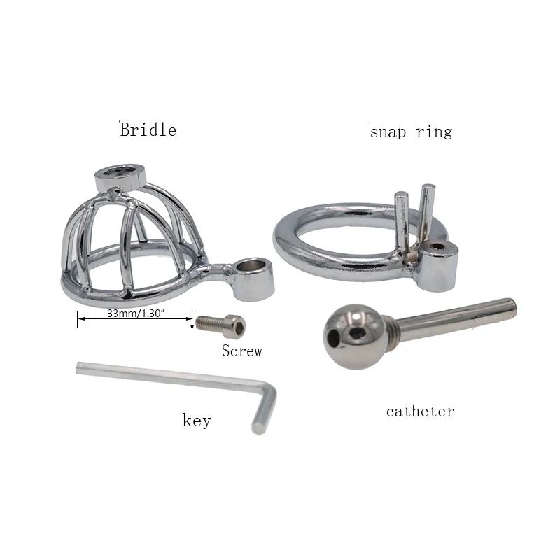 Urethral Chastity Cage For Men SM Sex Toy Metal Lock Ring Penis Training Bondage Cock Cage For Adult BDSM Chastity Devices