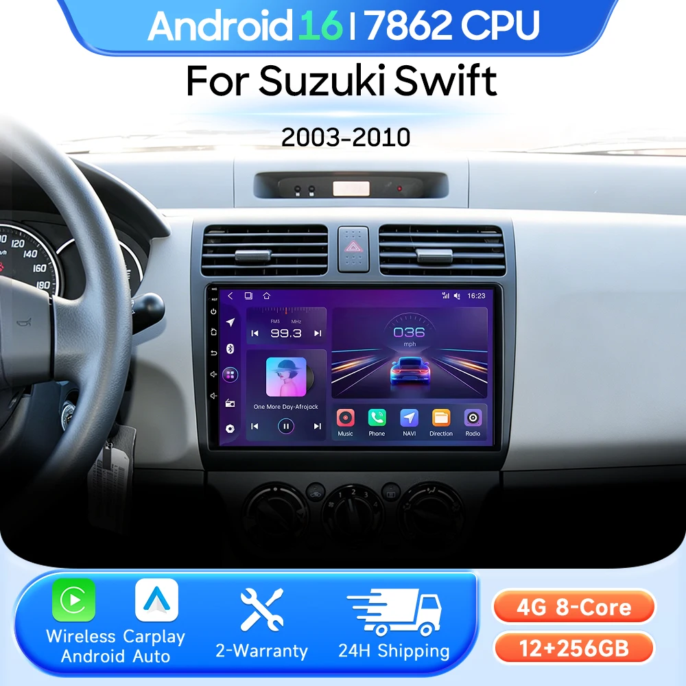 Car Multimedia Player For Suzuki Swift 2003 - 2010 Android 16 Radio Carplay Auto 2din GPS Navigation Stereo Video Head Unit WIFI