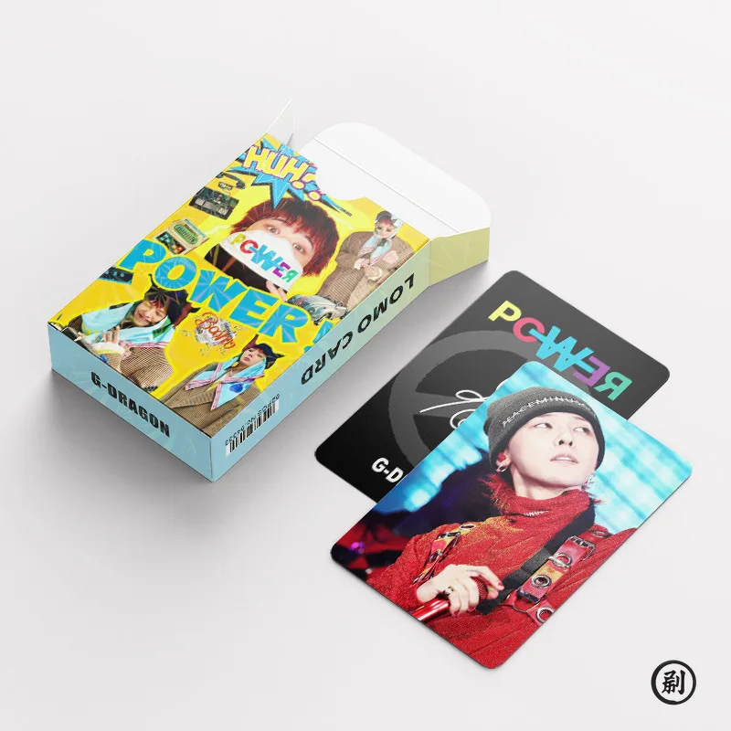60+32pcs/G-Dragon Photo Card, Star Sticker Postcard, Fan Collection Card