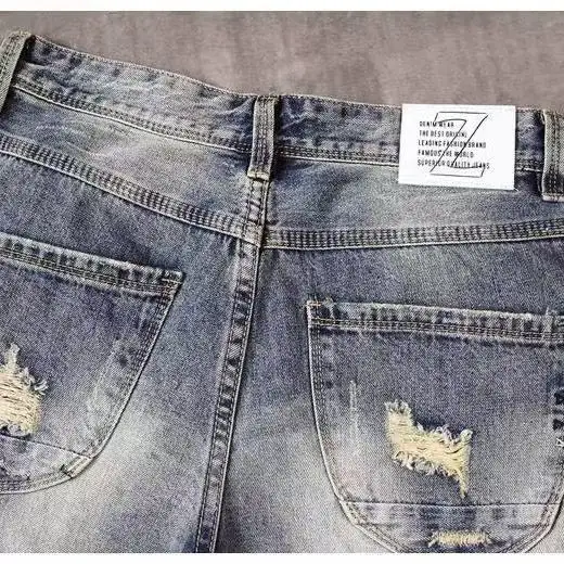 メンズデニムショーツ,サマーファッション,スクラップパッチ,ヒップホップ,洗えるジーンズ,カジュアル,中年