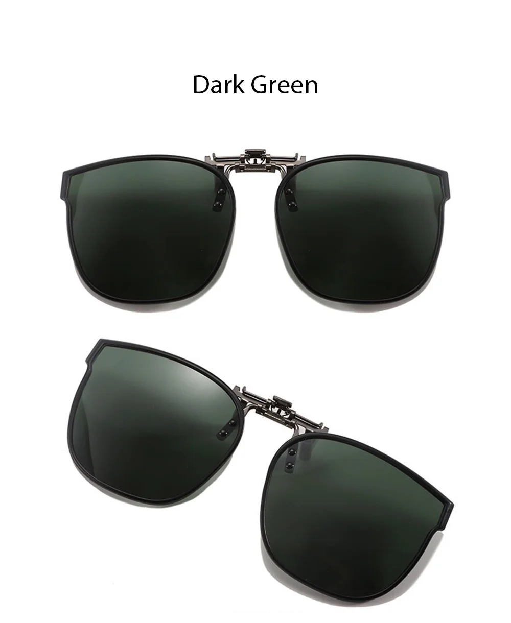 VIVIBEE Hochklappbare Sonnenbrille zum Aufstecken für Autofahren, 52 mm, polarisiert, UV400, große Größe, blendfreie Linse, übergroße Universal-Clips – Detail 10