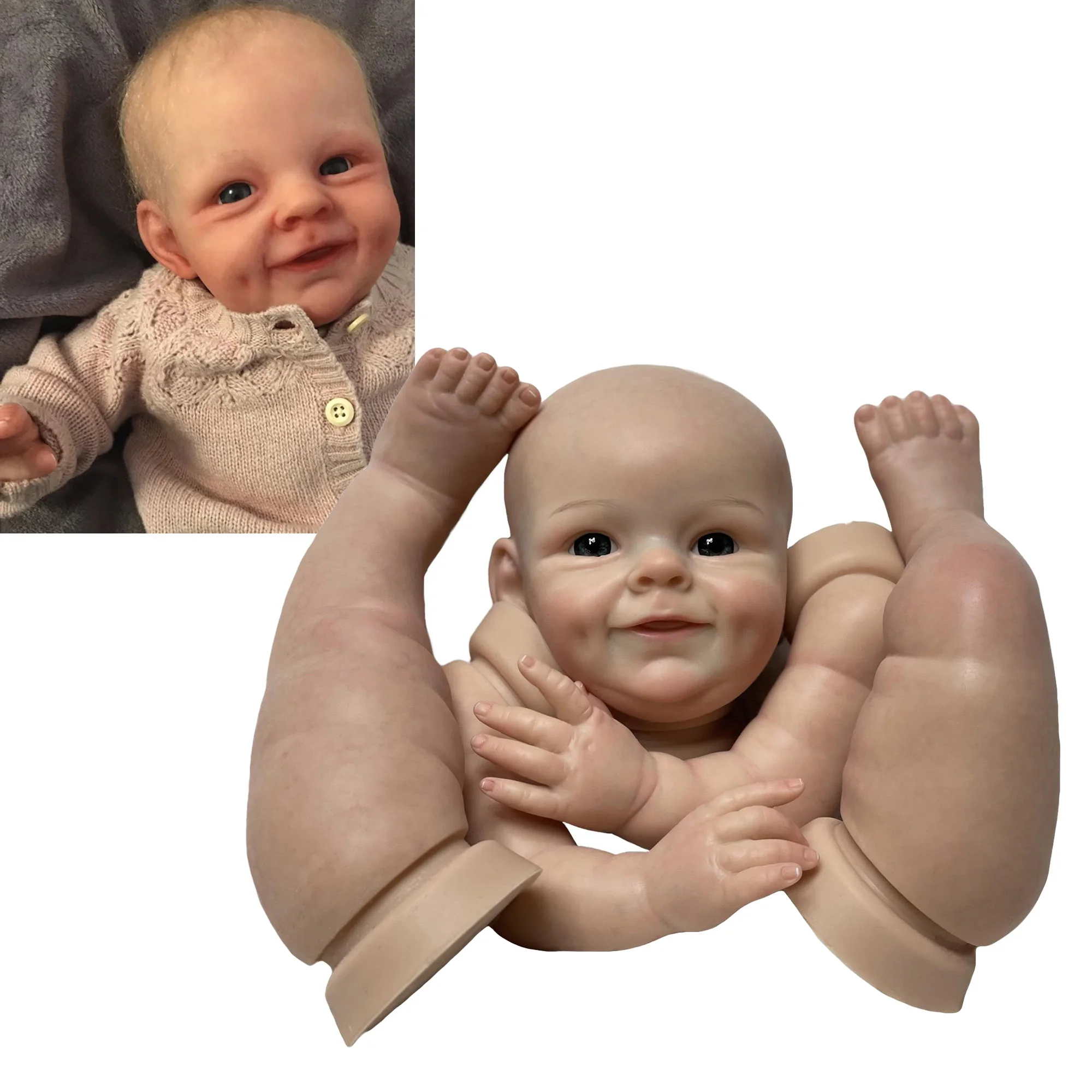 

20-22 Inch Reborn Doll Kits Shaya Full Solid Silicone Painted/Unpainted Bebe Doll Parts Reborn Corpo De Silicone