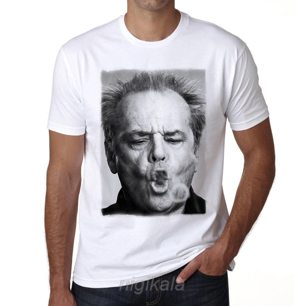 Camiseta de Jack Nicholson 1 para mujer, camisa informal con estampado de alta calidad, 100% algodón, cuello redondo, talla europea, XS-5XL