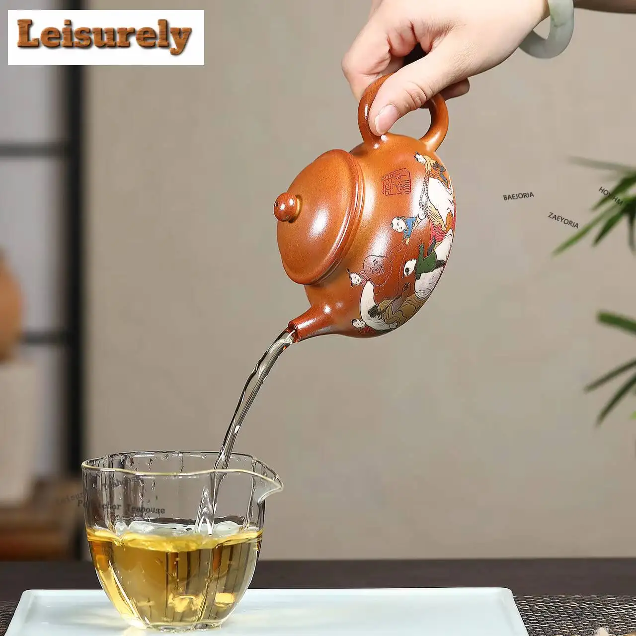 240ml Creative Yixing Purple Clay Teapots Handmade Rongtian Pot Raw Ore Dragon Bone Gold Sand Mud Kettle Zisha Tea Set Cafes