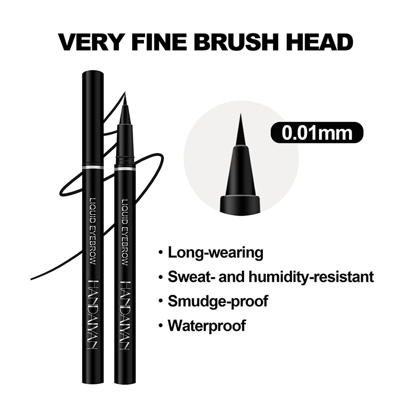 1pcs Liquid Eyeliner Eyebrow Quick Drying Liquid Eyeliners Waterproof Long Lasting Anti-sweat Ultra Fine Makeup Eyeliners Pen