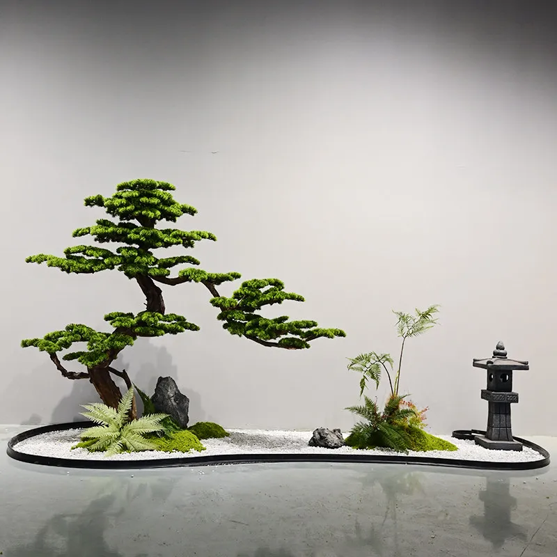 Simulated Welcome Pine Artificial Tree Green Plant Lohan Pine Masson Faux Beauty  Indoor Landscape Home Decor
