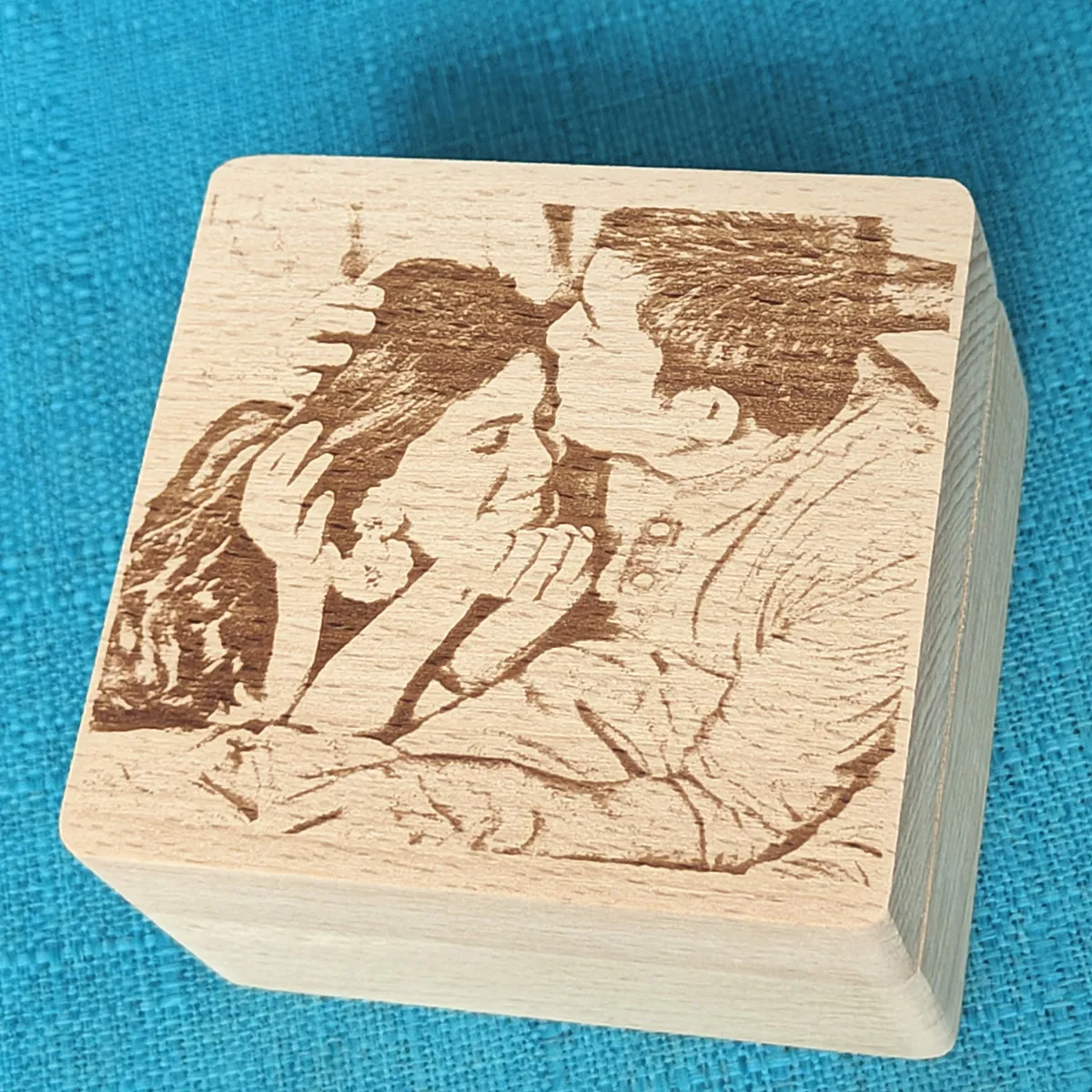 Customized Photo Carved Music Box, I Love You Mine, Personalized Gift, Wedding Anniversary, Christmas