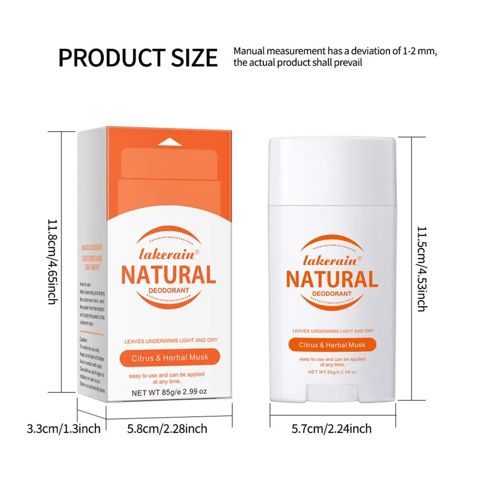 Anti Odor Body Deodorant Natural Fragrance Underarm Deodorant Stick Refresh Application Women Men Children Antiperspirant Cream