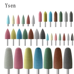 1Pcs Cuspidal Head 7 Colors Rubber&Silicon Carbide Nail Buffer Electric Manicure Machine Nail Drill Accessories Tools Nail Bit