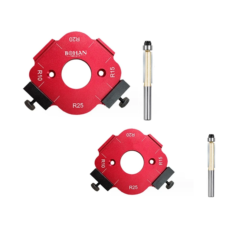 

4-In-1 Arc Angle Positioning Template, Router Corner Radius Template, Corner Radius Jig Router Template, Reusable
