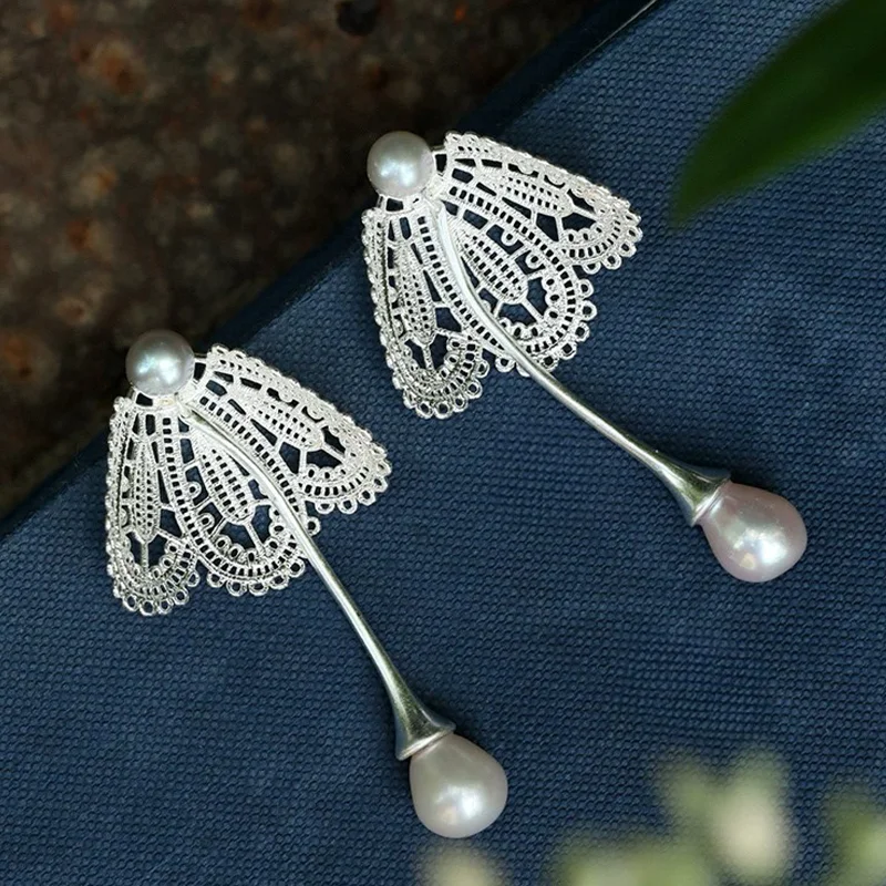 Clear Elegant Flower Ruby Vintage Romantic Stud Earrings Summer Versatile Unique Women Jewelry