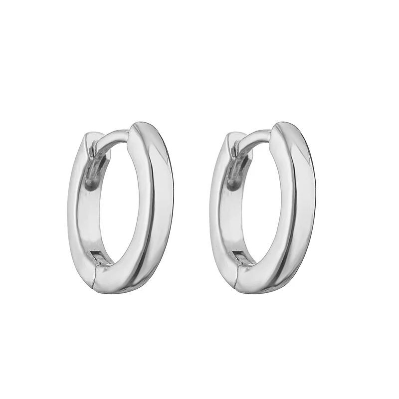 HECHENG,Brass Circle Hoop Earrings for Women Classic Small Helix Hoops Loop Ring Huggie Cartilage Piercing Jewelry