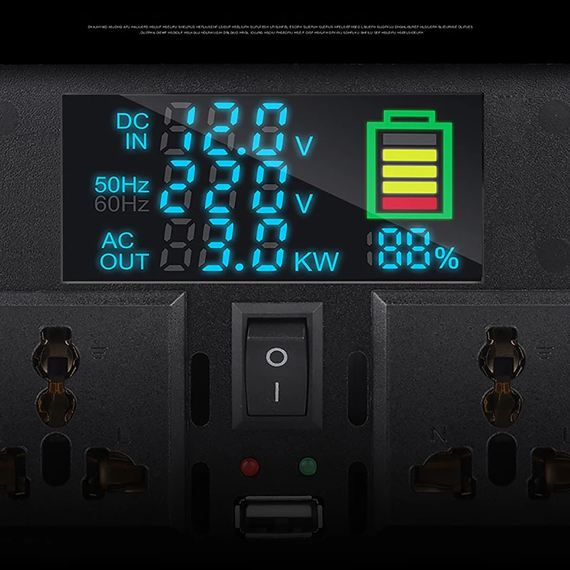 High Quality 3500W Modified Sine Wave Power Inverter DC12V to AC 220V Suitable For Car Home Outdoor Power Voltage Converter