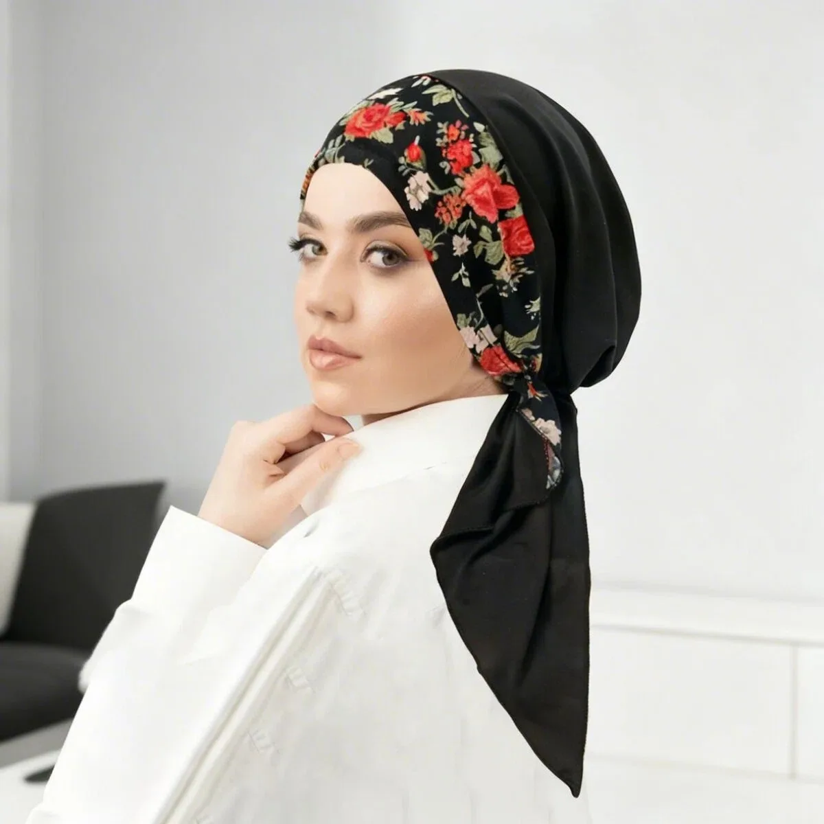 

2026 New Print Muslim Hijabs Women Soft Strech Turban Cap Head Wrap Cancer Bandanna Cap Chemo Hair Loss Cover Beanie Headscarf