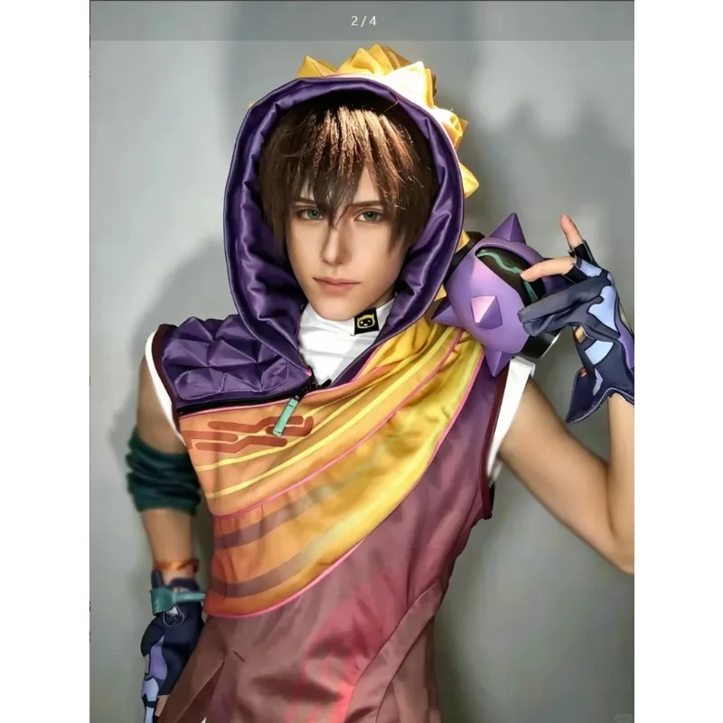 Game VALORANT Miks Role Playing Costume Carnival Halloween Wig, Durian Hat, Toys, Badge Party Manga Exhibition Men and Women