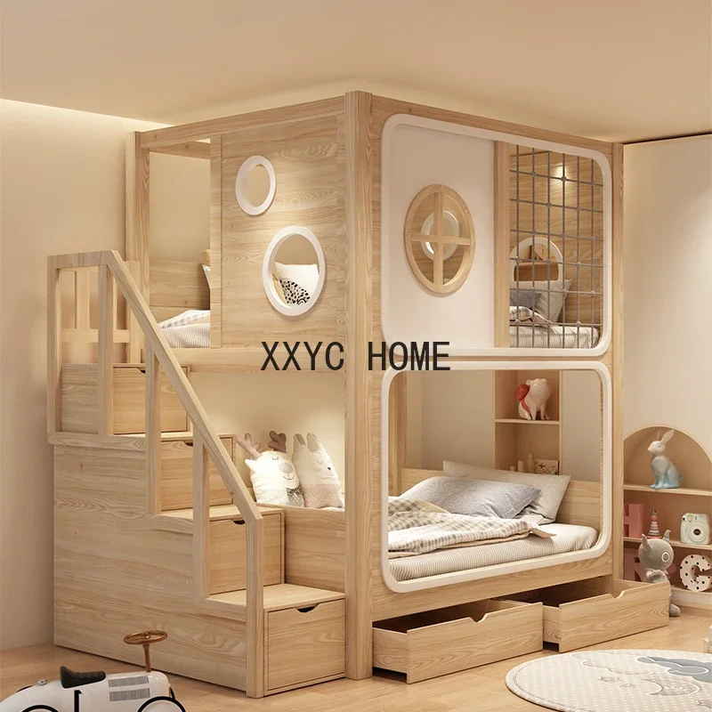 Luxury Baby Children Beds Bedroom Storage Girl Loft Children Beds Princess Modern Camas Infantiles Kids Bed Set Furniture BL50CB