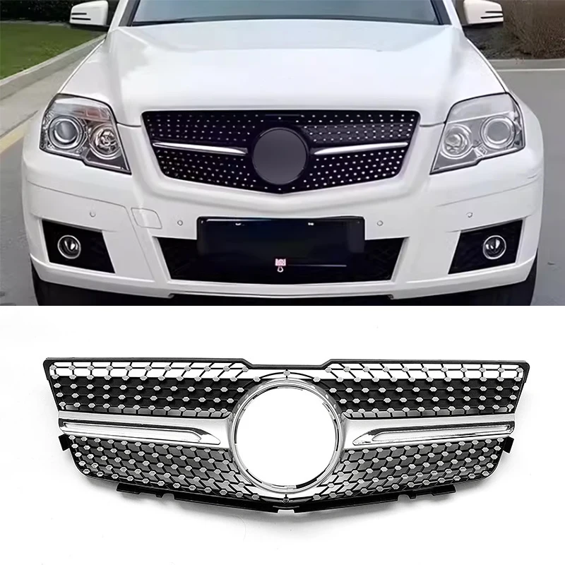 Front Bumper Grills Grille For Mercedes-Benz GLK Class X204 GLK260 GLK300 GLK350 2008 2009 2010 2011 2012 Diamond Grill