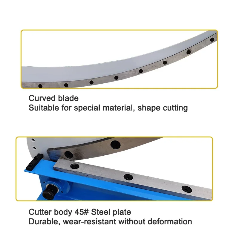 

HS-800 Industrial Grade Arc Shearing Machine Manual Shear Cutter Metal Guillotine Scissors 800MM For Cutting Sheets And Plastics