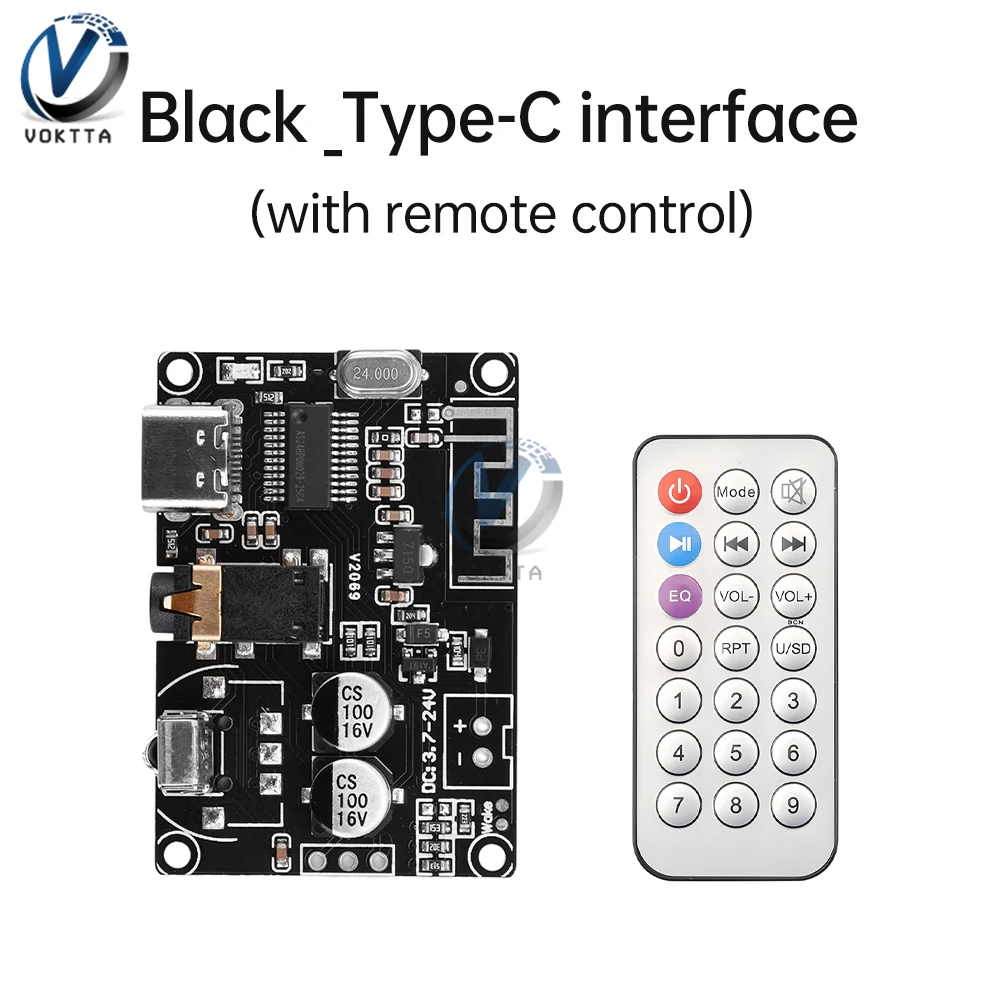 Bluetooth Audio Receiver board Remote Control Stereo Audio Music Module DC 3.7-24V Bluetooth 5.0 MP3 Lossless Decoder Board