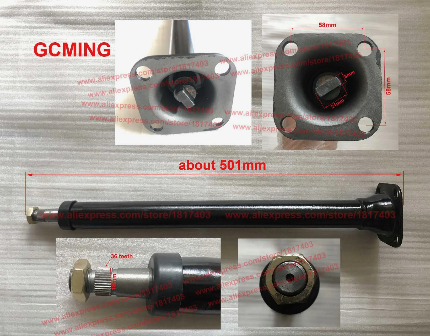 JINMA 160YZ.40.013-3 Steering Column Assembly 160YZ.40.108-2 , JINMA / JM 18-28HP Tractors , other Chinese Tractors