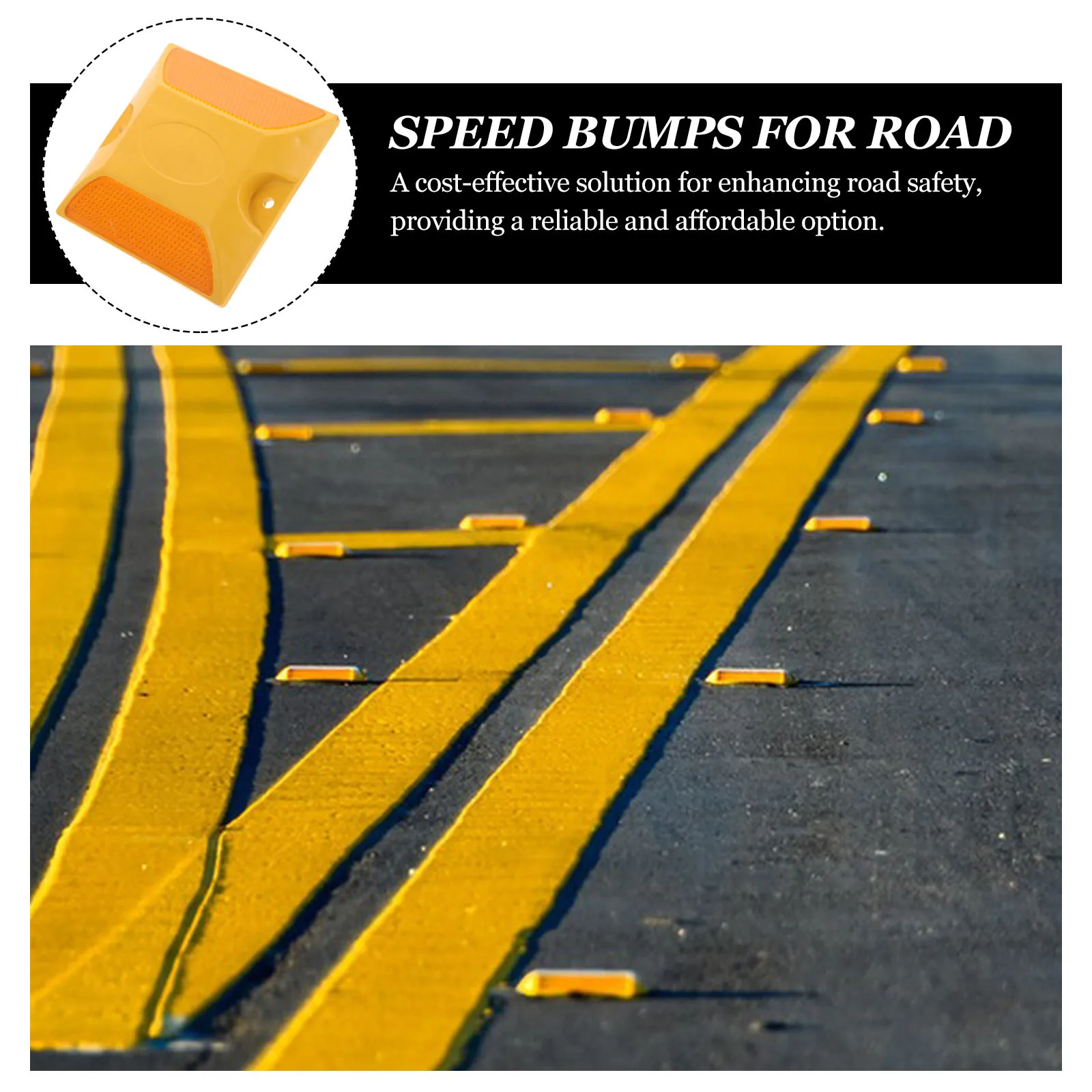 

4pcs Dual-Sided Reflective Road Studs Durable Safety Markers For Highways Parking Lots Driveway Reflectors Pavement Markers Bike