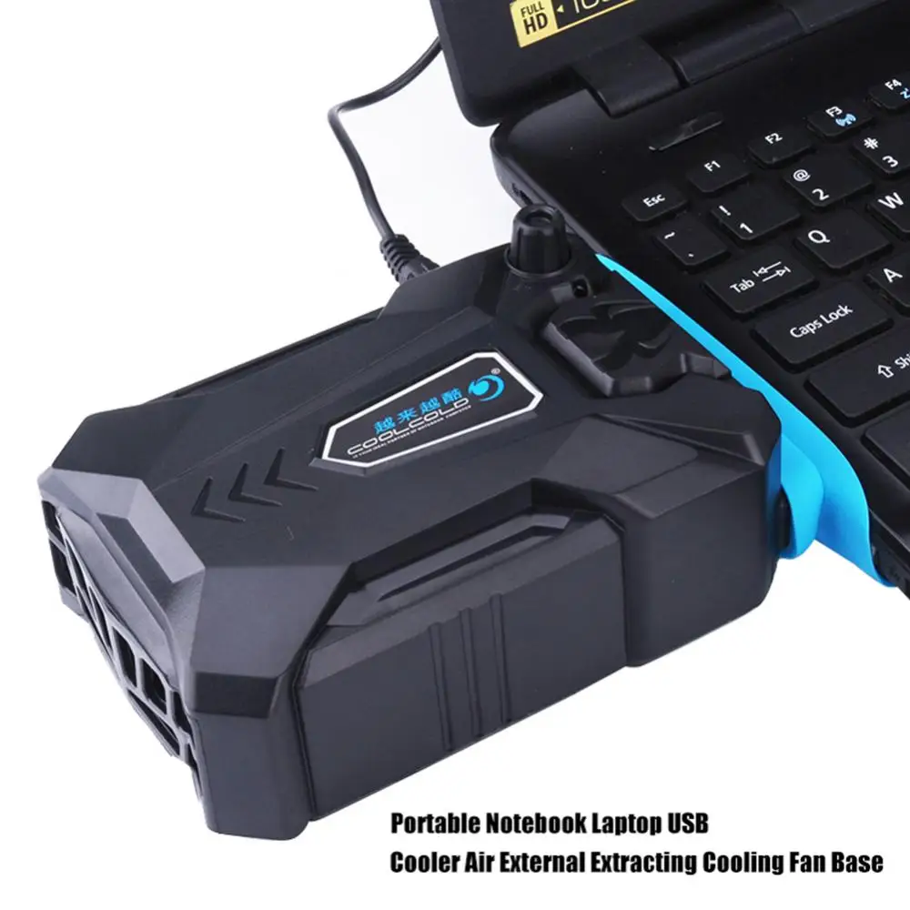 Portable Office Laptop USB Cooler Air External Extracting Cooling Fan Base Laptop Cooling Pad