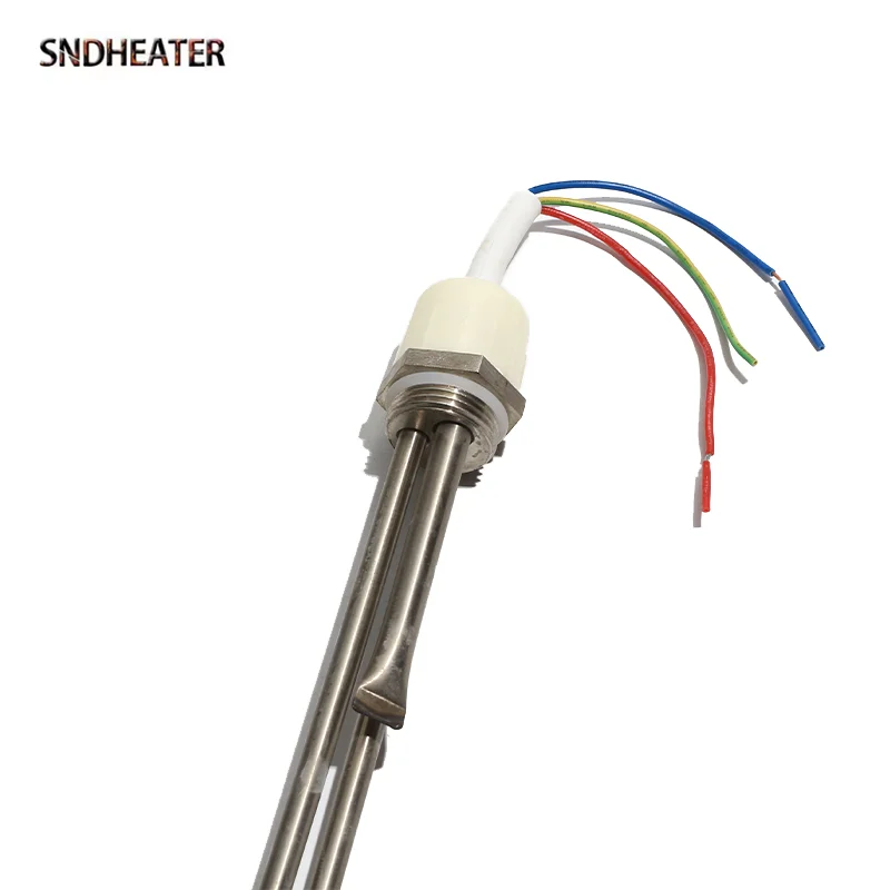 SNDHEATER 220 فولت 1.5KW عنصر تسخين المياه الكهربائية لخزان الطاقة الشمسية G1 "32 مللي متر موضوع مع التحكم في درجة الحرارة 37 سنتيمتر 3 سلك مع غطاء