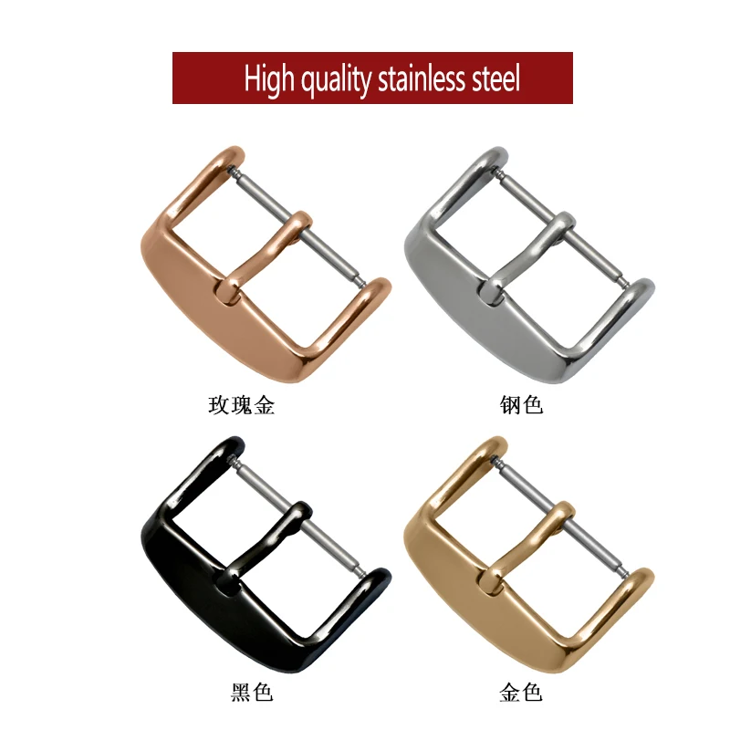 

Middle Brushed Stainless Steel Watch Pin Buckle Strap Clasp Needle Buckle Watchband Knot Accessories 16 18 20MM 22MM Pin Button