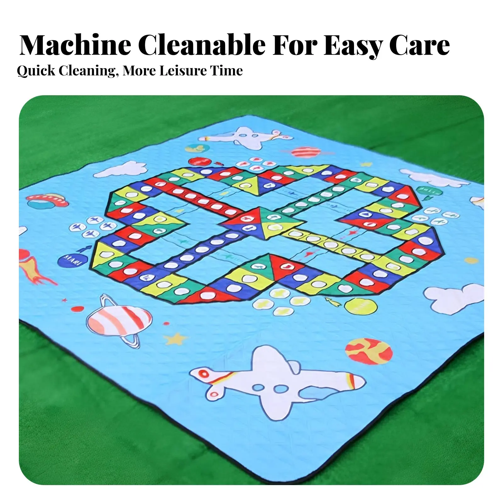 

Ultrasonic Triple-Layer Outdoor Blanket Mat, Water-Resistant and Moisture-Proof Tent Mat, Cartoon Design, Machine Washable,