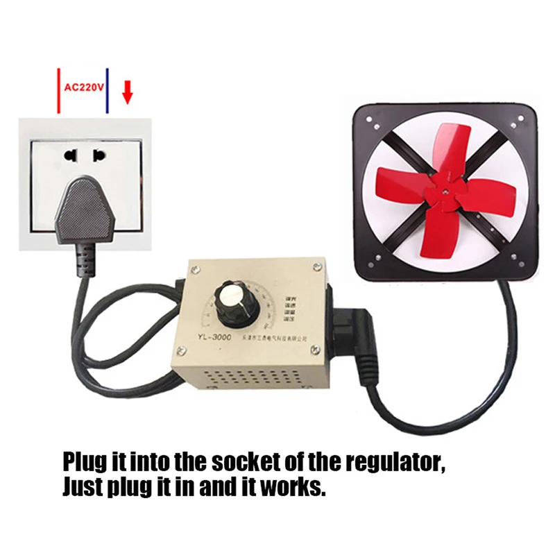 Portable SCR Dimmer, Speed, Temperature, Light, Voltage Adjustable Regulator, Compact, Variable Voltage Controller, AC