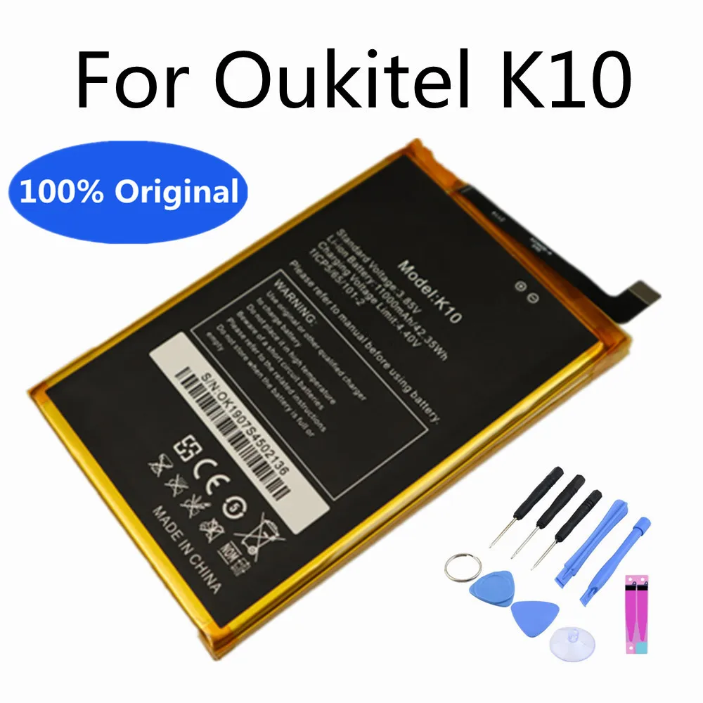 

New 100% Original OUKITEL 11000mAh K10 Replacement Battery For OUKITEL K10 High Quality Replacement Batteries Bateria + Tools