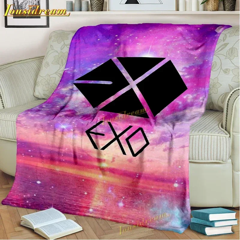 أريكة تلفزيون Exo Decke Flanell Fleece Decke Pop Gesang Decken أريكة أريكة Schlafzimmer Kinderzimmer Wohnzimmer