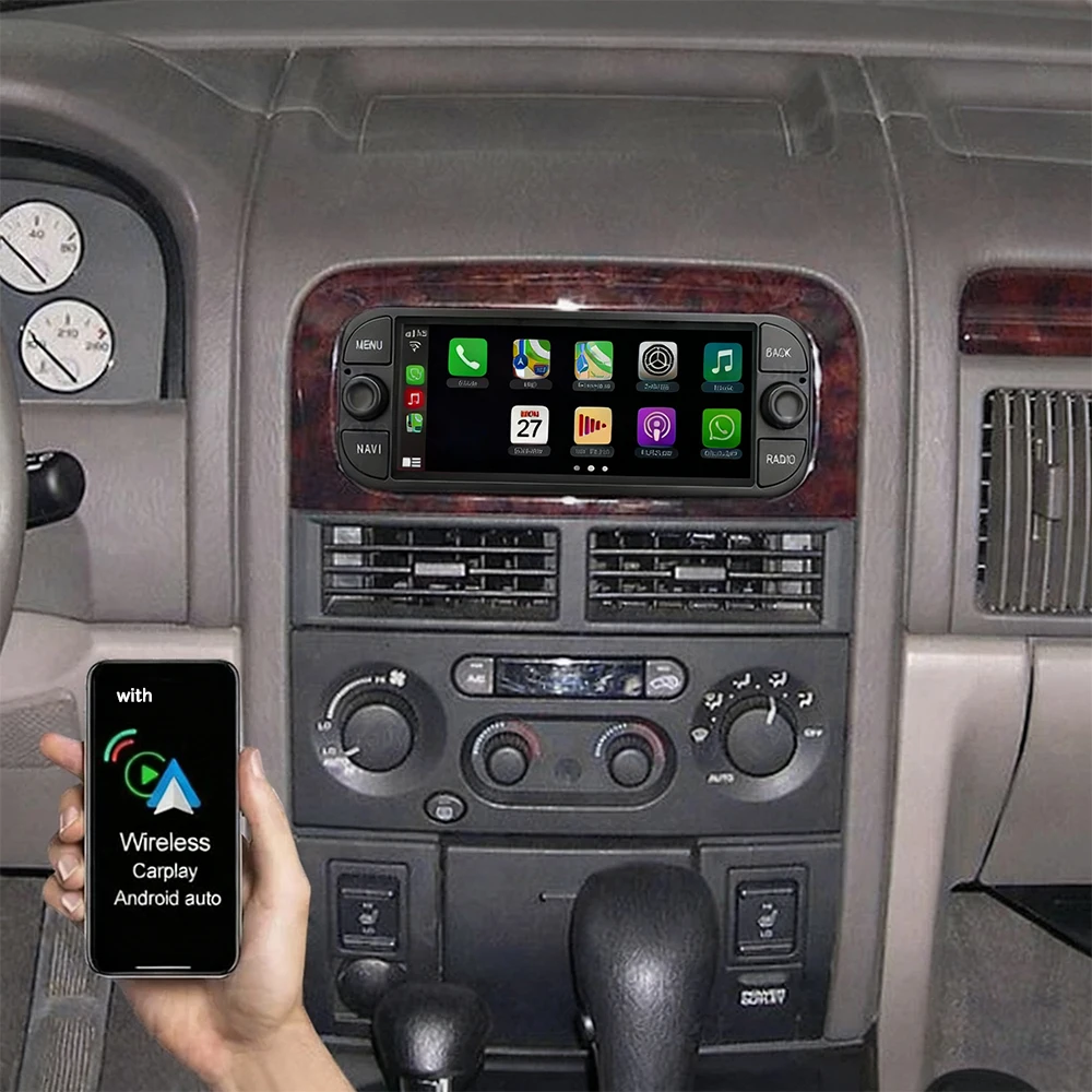 Picture 3: 6.86inch Car Stereo Multimedia Video Player with GPS Navigation CarPlay Android Auto Mirror Link for Jeep Dodge Grand Cherokee
