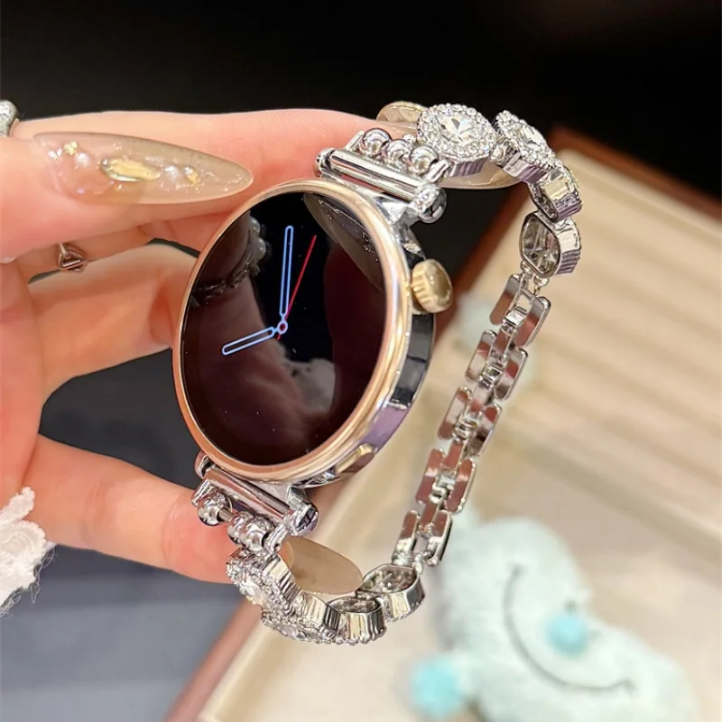 

Round edged color diamond buckle suitable for Huawei GT5/GT5 Pro/GT4/GT2/3/4 22mm/20mm/18mm fashionable watch straps