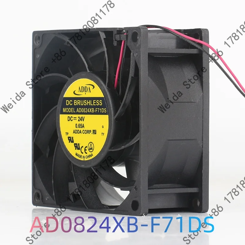 

New ADDA AD0824XB-F71DS Original 803880x80x38MM 8CM 5V 12V 48V DC 24V 0.65A Cooling Fan