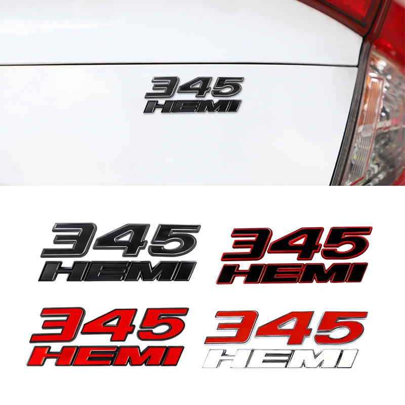 1 قطعة ثلاثية الأبعاد ملصقات السيارات المعدنية 345 392 HEMI شعار جسم السيارة المصد الخلفي جذع شارة الشارات اكسسوارات